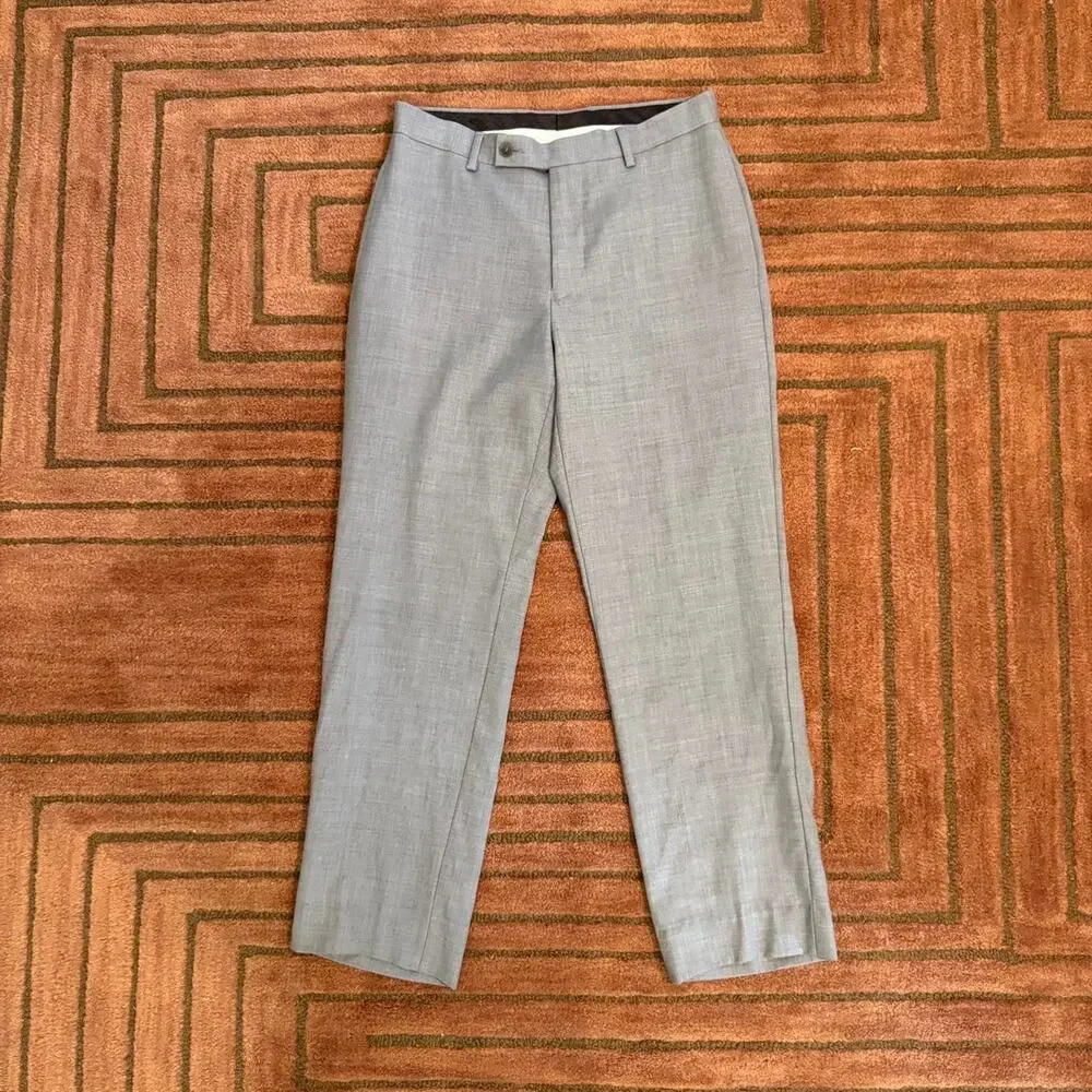 Gray dress pants tailored suit -  14.5” waist laid flat (29W)
